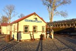 S. Woodstown Station building during the sweet late afternoon light 